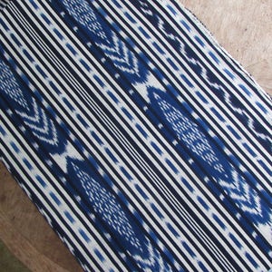 Guatemalan Ikat Blue Geometric Stripes image 4