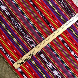 Guatemalan Ikat Fabric in Rabinal Red image 3