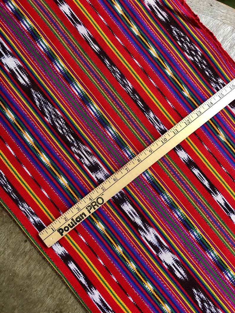 Guatemalan Ikat Fabric in Rabinal Red image 3