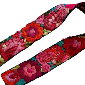 Guatemalan Belts - Cintas - Vintage - Pink Birds Among the  display picture 1