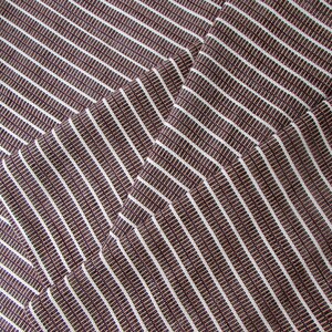 Guatemalan Ikat Fabric - Tawny Brown Stripe