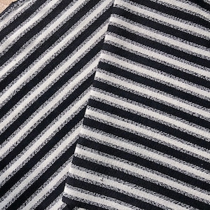 Guatemalan Fabric - Triple Black Stripe with Natural White