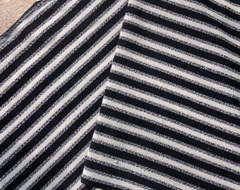 Guatemalan Fabric - Triple Black Stripe with Natural White