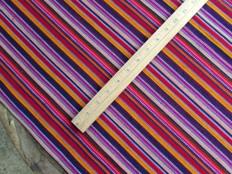 Guatemalan Fabric in Circus Stripe image 5