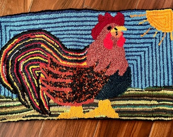 Hand Hooked Rug - Rise and Shine - 28 x 17 inches