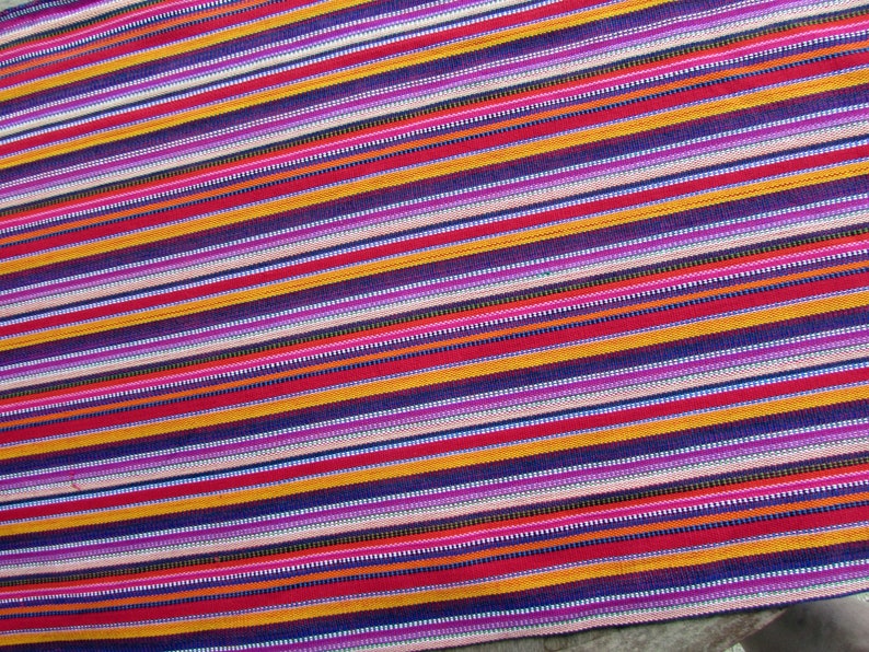 Guatemalan Fabric in Circus Stripe image 3