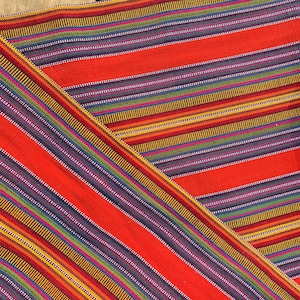Guatemalan Fabric - Tangarine Stripe