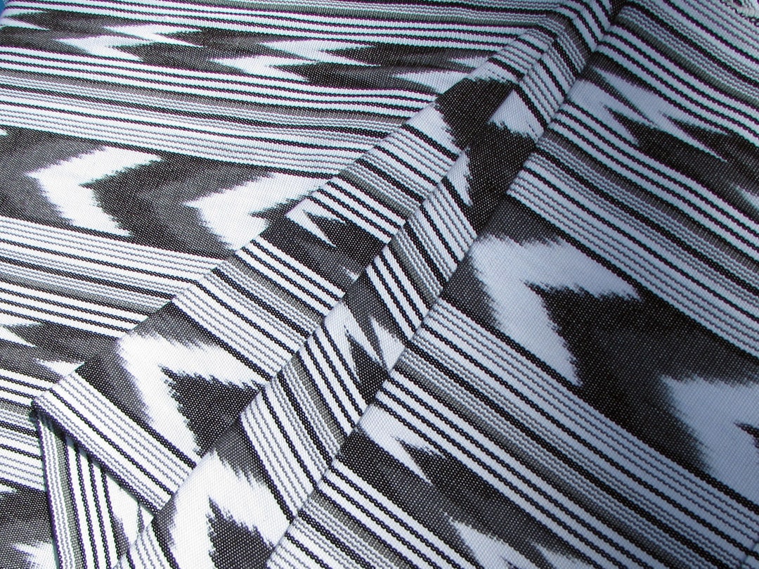 Guatemala Fabric in Onyx and White Chevron Stripes - Etsy