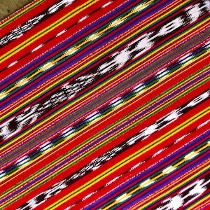 Guatemalan Ikat Fabric in Rabinal Red image 4