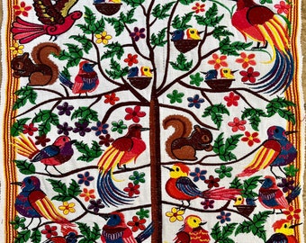 Guatemalan Embroidery Panel - Tree of Life