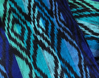 Guatemalan Textile - Water, Rebozo woven on a  Back Strap Loom