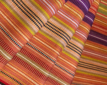 Guatemalan Fabric - Pale Moon Ikat Stripe