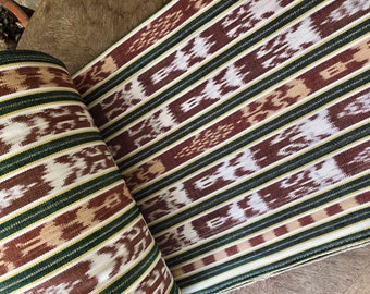 Guatemalan Ikat Fabric in Camel Brown