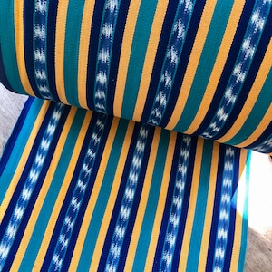 Guatemalan Fabric - Iximche -Turquoise, Blue, and Gold