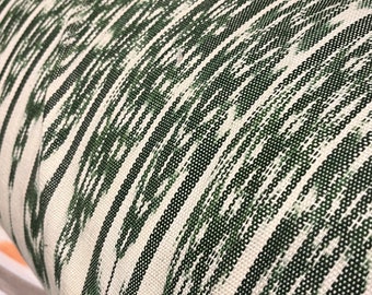 Guatemalan Ikat - Moss Green and Natural