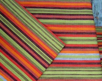 Guatemalan Fabric - Tangerine,Celadon, Pink, and Maroon