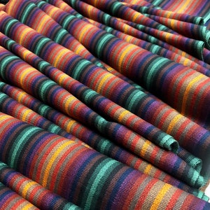 Guatemalan Fabric Montana Dark Stripe image 4