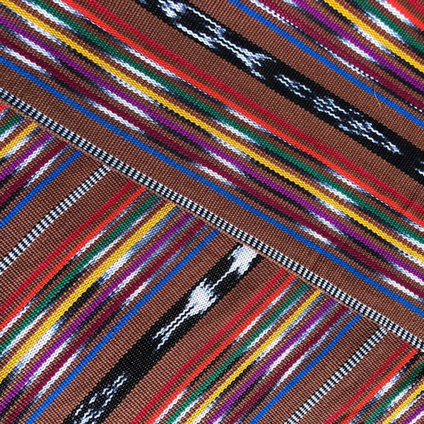 Guatemalan Ikat Fabric -Downtown Brown