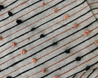 Guatemalan Handwoven Mini Pompom Fabric