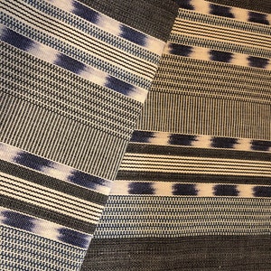 Guatemalan Ikat Fabric -Wild Indigo and Ashes Natural Dyes by Voz de los Tz&#39;utujiles