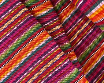 Guatemalan Ikat Fabric - Raspberry Delight