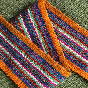 Peruvian Wool Trim - Really Wide Orange