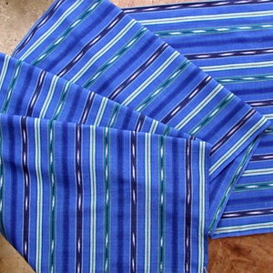 Guatemalan Fabric - Blue Stripes