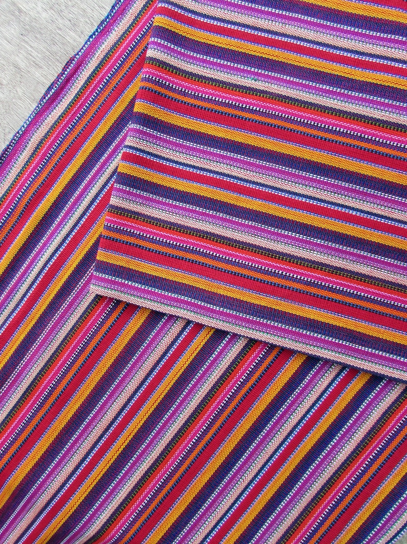 Guatemalan Fabric in Circus Stripe image 2