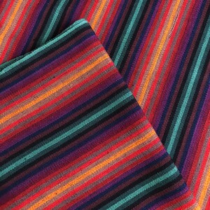 Guatemalan Fabric Montana Dark Stripe image 2