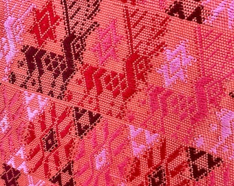 Guatemalan Huipil Panel from Tactic  - Coral 13 wide X 43 inches long