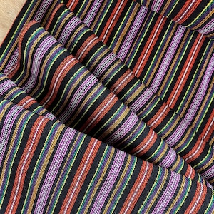 Guatemalan Ikat Fabric - Acatan Stripes