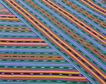 Guatemalan Fabric - Green Stripe