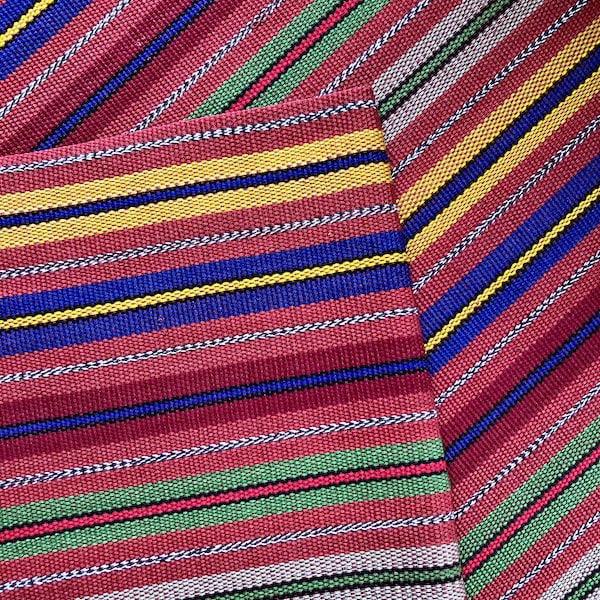 Guatemalan Ikat Fabric -Lots Of Stripes