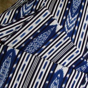 Guatemalan Ikat Blue Geometric Stripes image 3