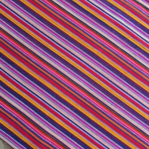 Guatemalan Fabric in Circus Stripe image 4