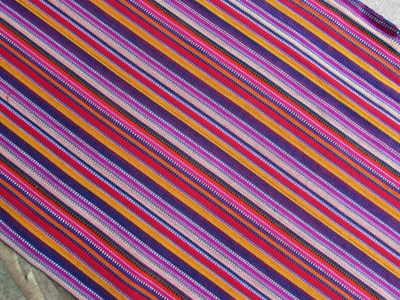 Guatemalan Fabric in Circus Stripe image 4