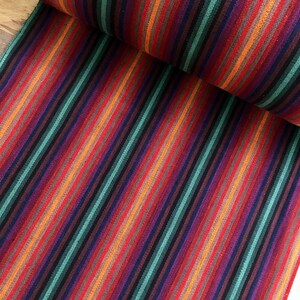 Guatemalan Fabric Montana Dark Stripe image 5