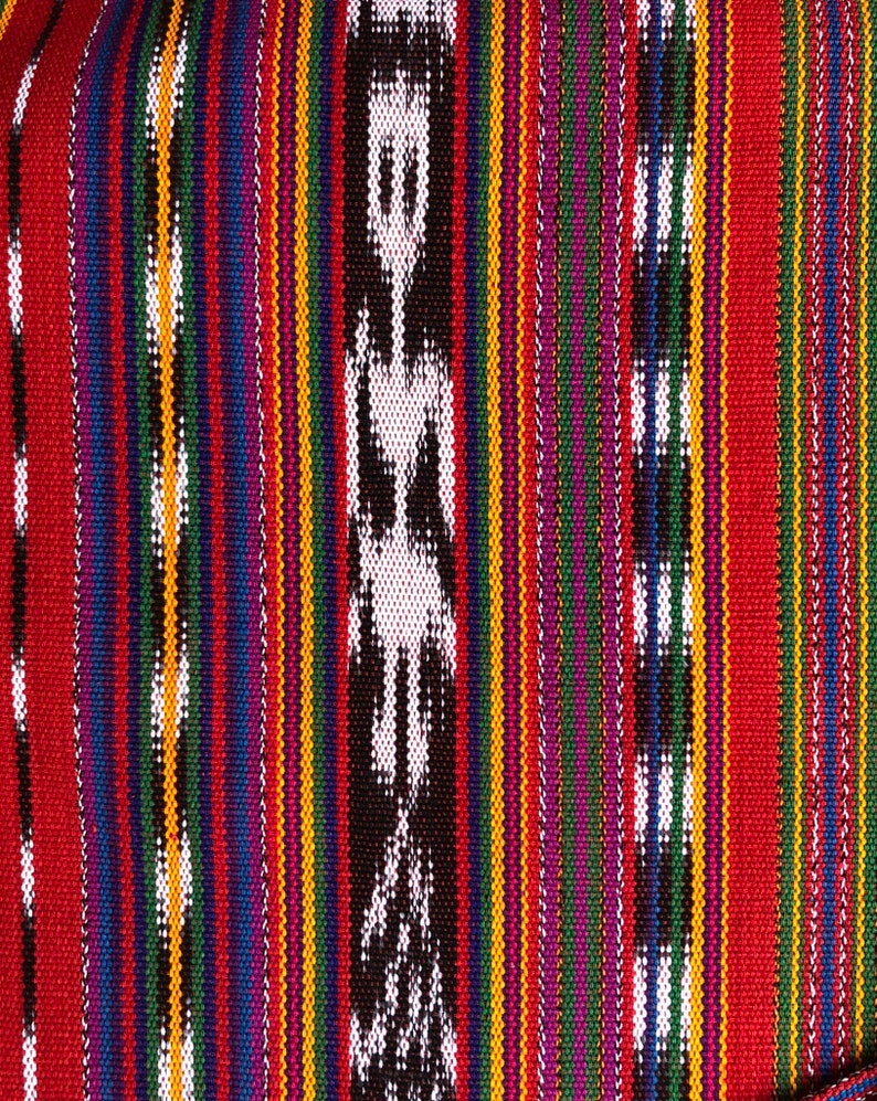 Guatemalan Ikat Fabric in Rabinal Red image 5