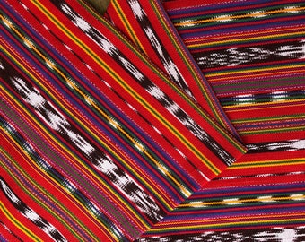 Guatemalan Ikat  Fabric in Rabinal Red