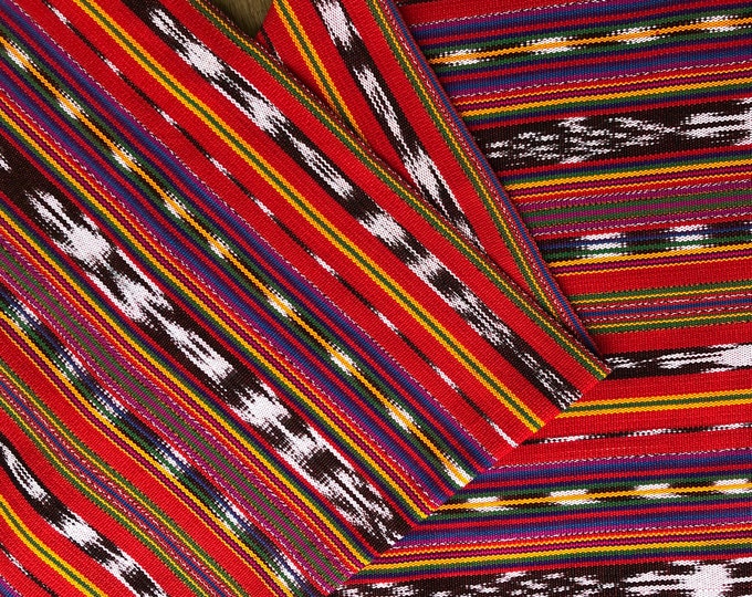 Guatemalan Ikat Fabric in Rabinal Red - Etsy