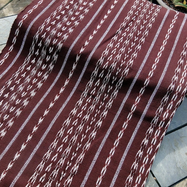 Guatemalan Ikat Fabric - Dark Chocolate