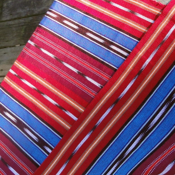 Guatemalan Fabric in Red and Blue