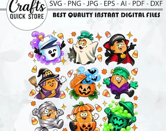 Halloween Nuggets SVG PNG files, Chicken nuggets Svg, Halloween Bucket Svg, Funny Halloween Coquette Design Png, Gift For Halloween