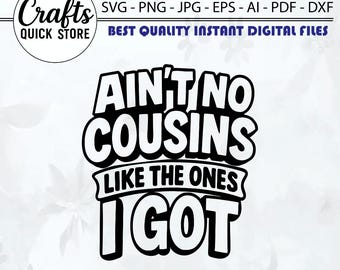 Diseño SVG de Cousin Crew: Reunión familiar (descarga digital, 7 archivos incluidos)