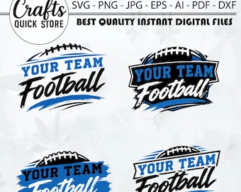 Diseño personalizado de fútbol en formato SVG y PNG, equipo de fútbol, SVG para mamás futbolistas, sublimación personalizada, SVG deportivo, archivos SVG de fútbol para Cricut.