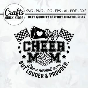 Cheer Mom Varsity SVG: grafische bundel cheerleading (digitale download)