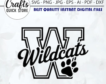 Wildcats SVG Bundle: School Mascot Cut Files (Digital Download