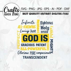 God Is Good SVG: Christian Bible Verse, Church Shirt Design (Digital Download