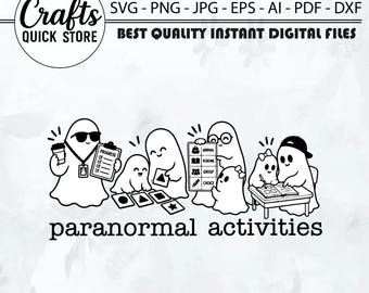 Para Normal Activities Svg Png, Funny Paraprofessional Halloween Sublimation,Cute Ghost SPED Team Shirt PNG, Trendy Fall Png,Para Squad Gift