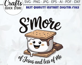 Funny Christian Halloween SVG: S'more of Jesus Design (Digital Download